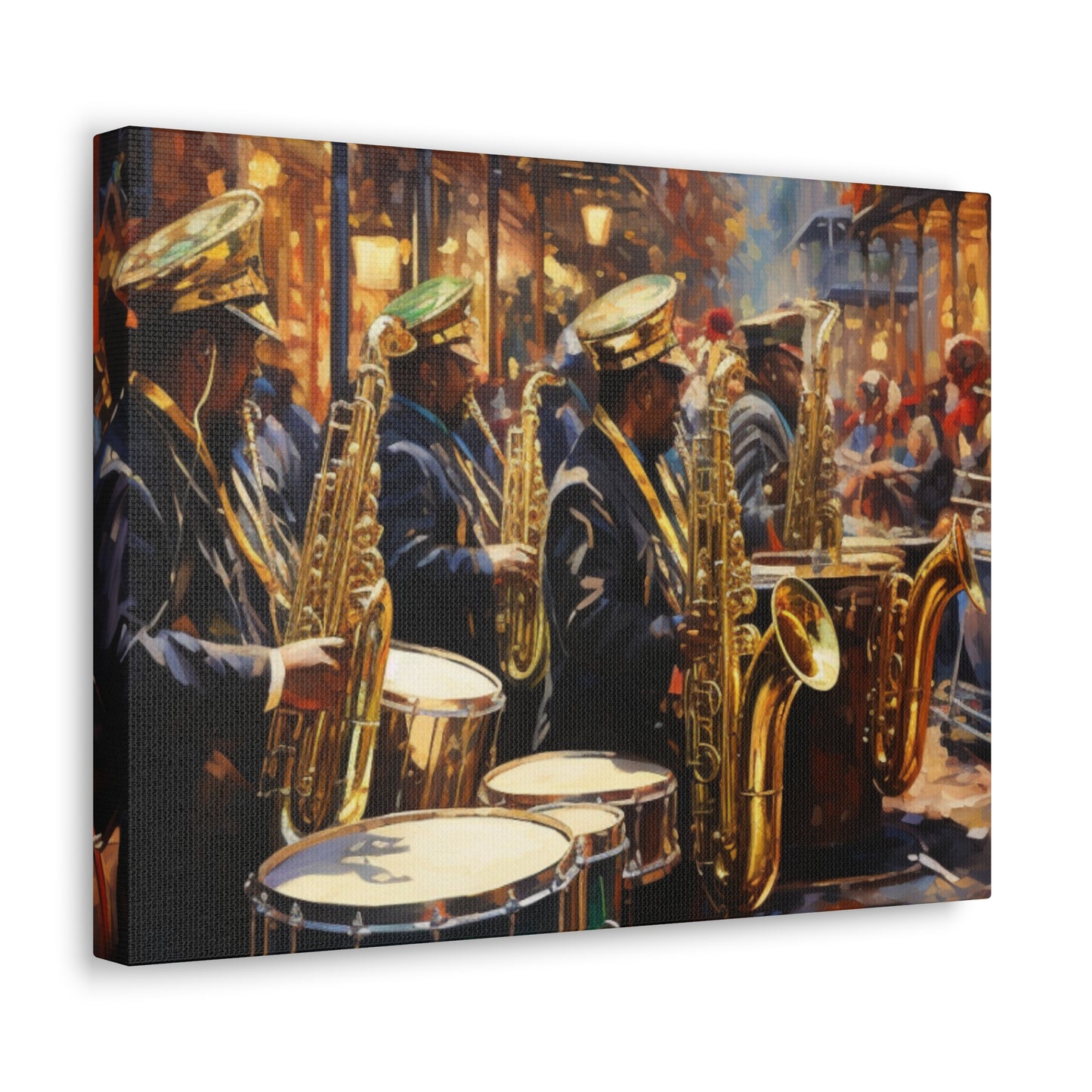 Mardi Gras Band Canvas Wrap