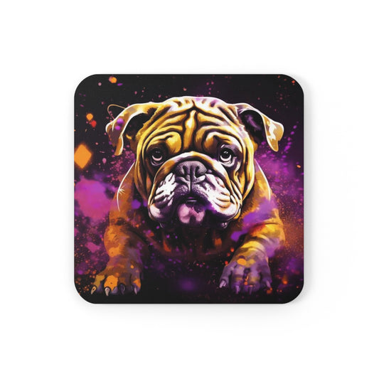 Protective Dog Corkwood Coaster Set of 4 - #3