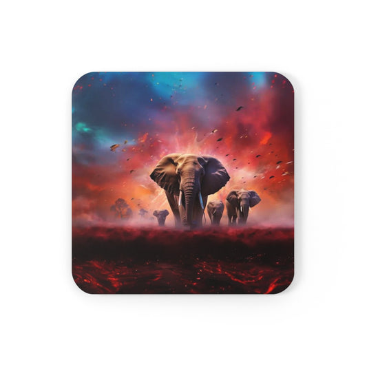 Elephant Parade Corkwood Coaster Set of 4