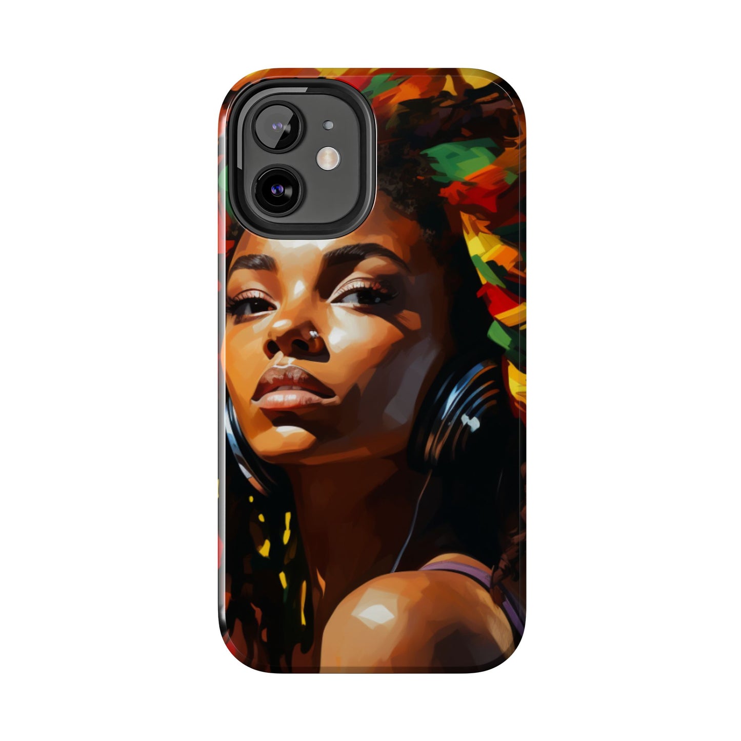 Beautiful Black Rasta Diva Tough Phone Case