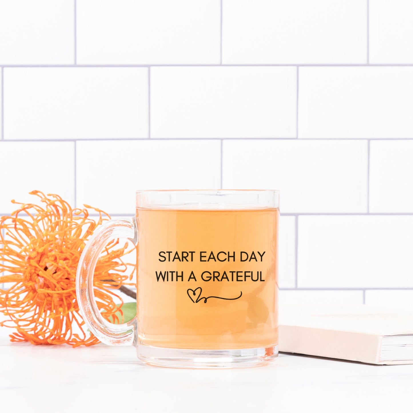 Grateful Heart Glass Mug